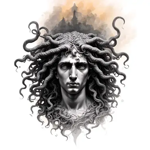 Greek Medusa Being Slain