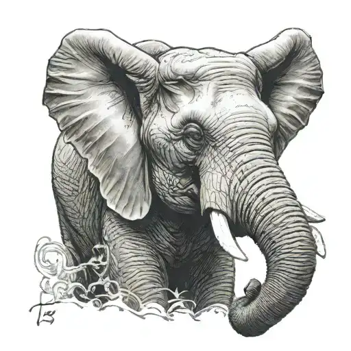 Elephant Head Straight On Angle