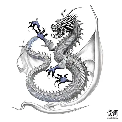 Chinese Red Dragon For Arm Like Shenlong