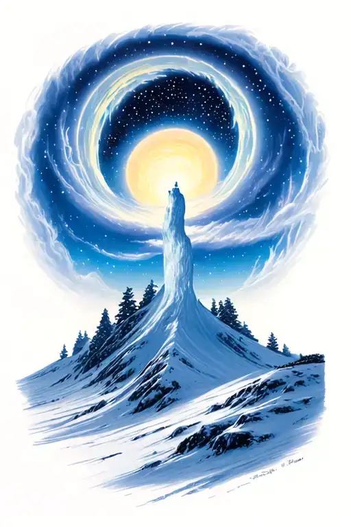 Polar Lights At Night Sky Full Of Stars