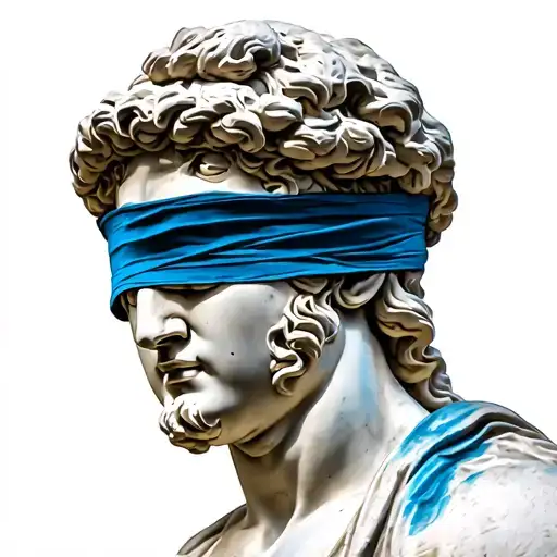 Blindfolded Roman Statue Head