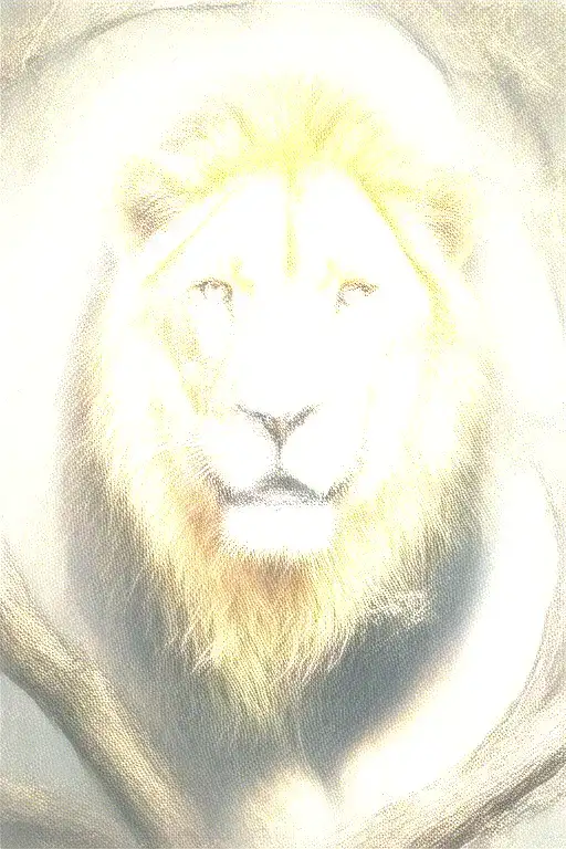 Lions And Oak Tree Branch