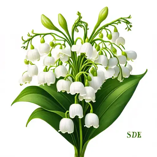 Lily Of The Valley Flower And Initials Tes