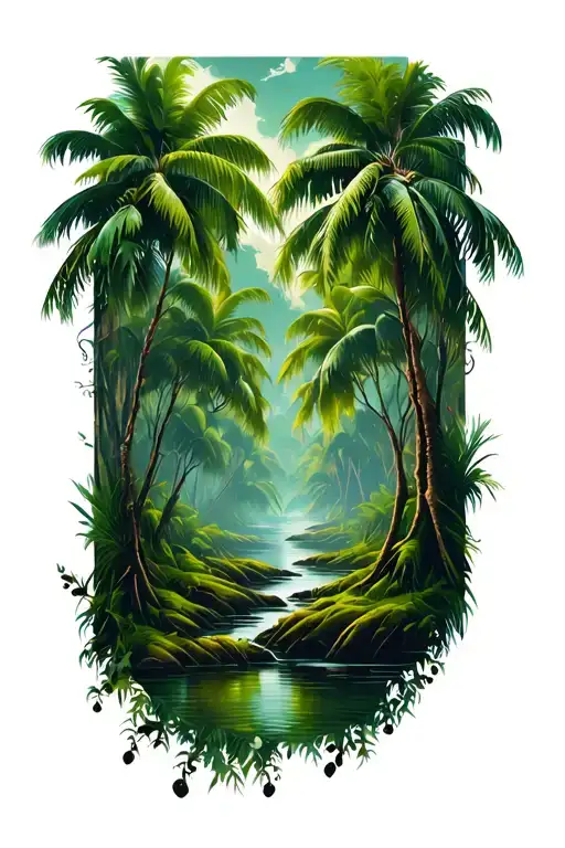 Jungle Forest With Trees