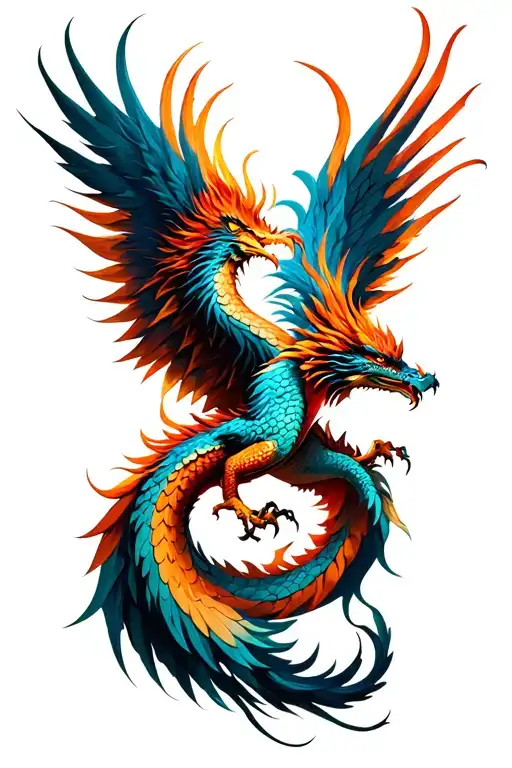 Phoenix And Dragon