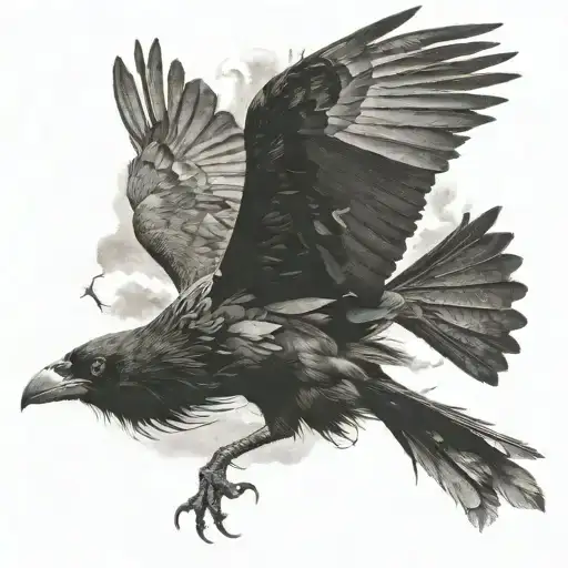 Falling Crow Out Of The Sky