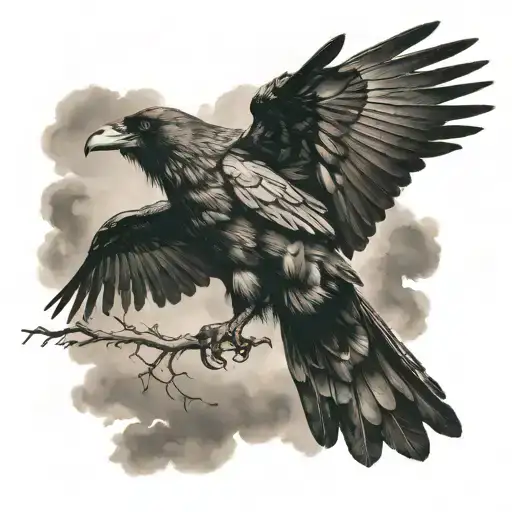 Falling Crow Out Of The Sky