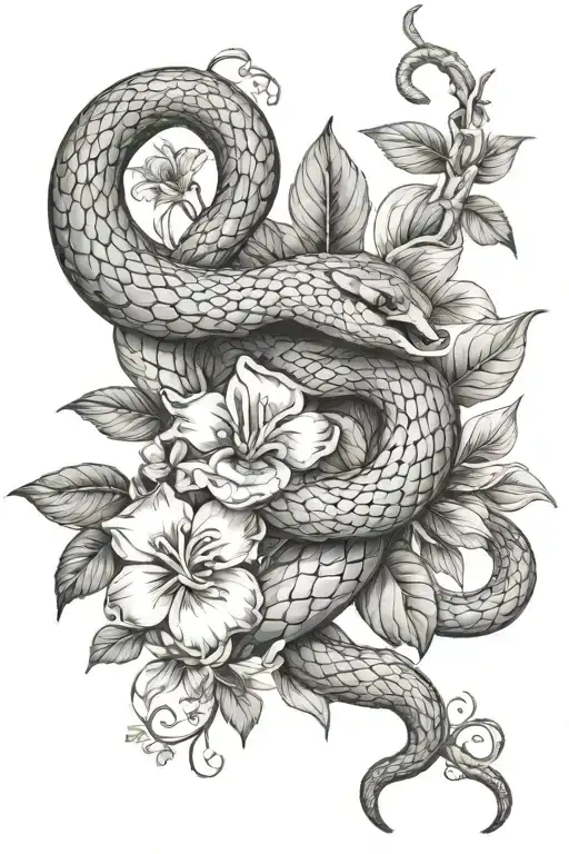 Snake Flower Intertwined