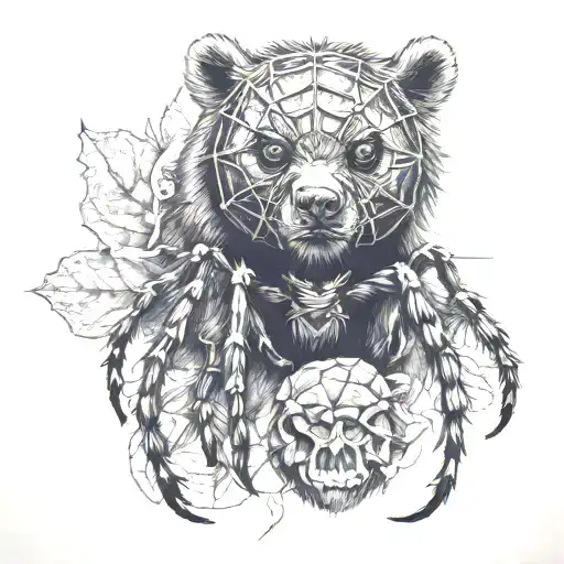 Spider And Bear Head
