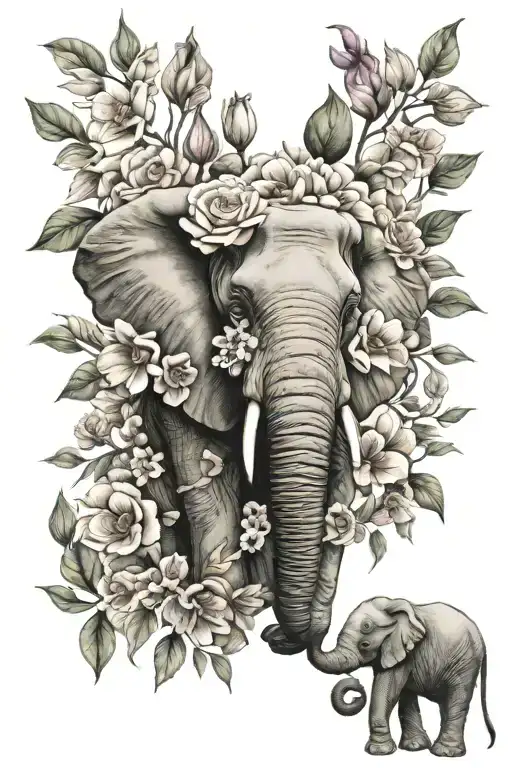 Month Flower Bouquet With Elephant Head