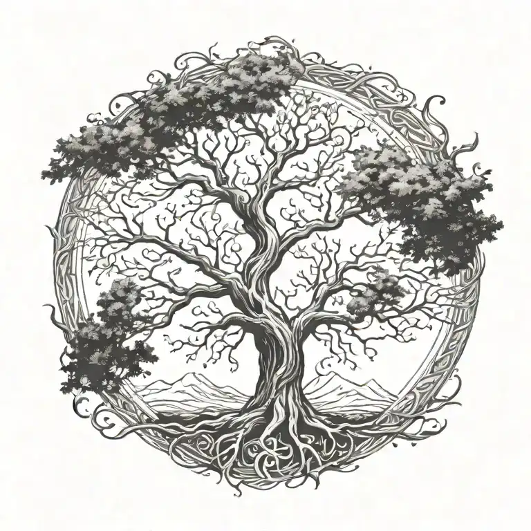 Tree Of Life Half Burnt