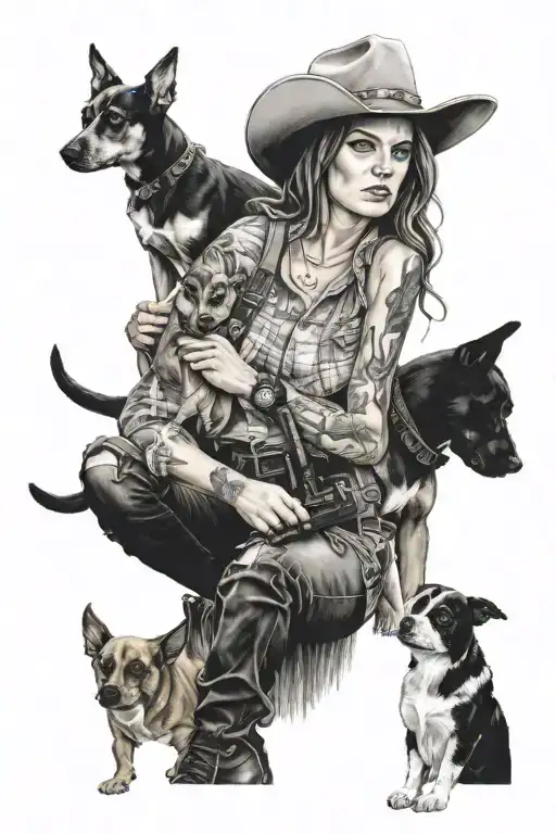 A Country Girl With 2 Dogs