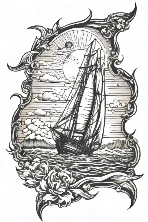 Sailboat Sea Wind Sun