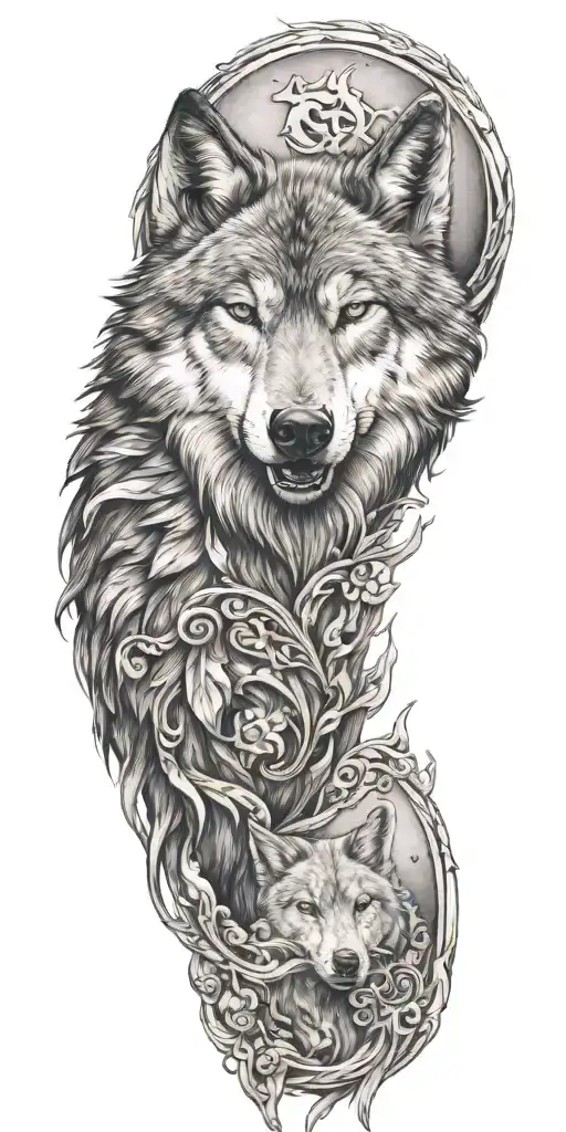 Half Wolf Half Dead Wolf