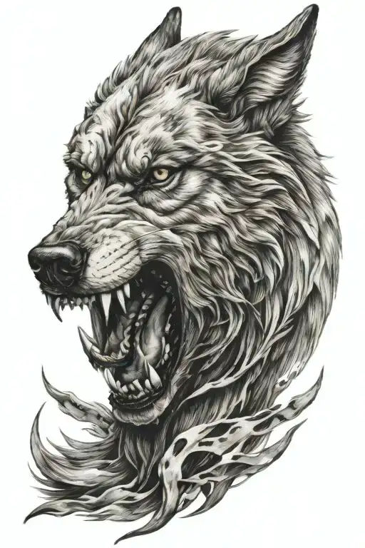 Fenrir Wolf Angry Wolf