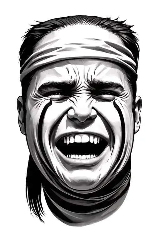 Bandit With Face Cries Now Laughs After