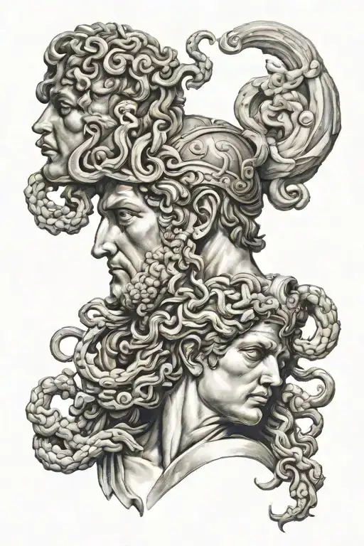 Perseus Bringing Athen Medusa Head