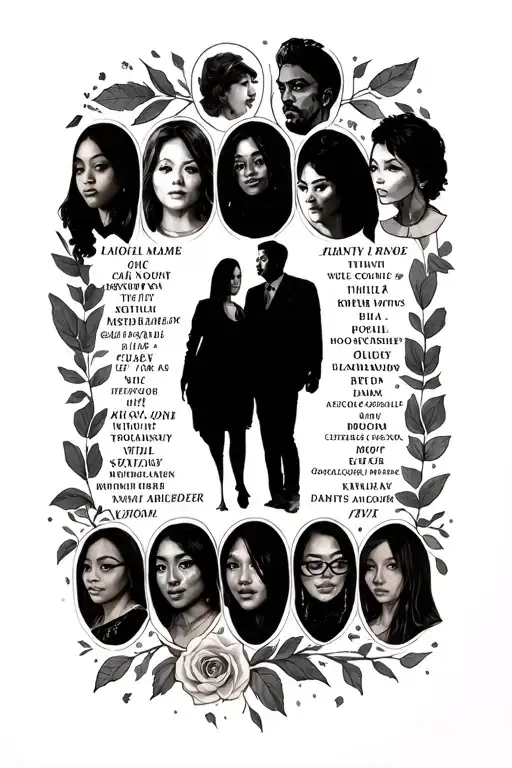 List Of Names Of People That Helped Me Through A Dark Time Incorporated Into The Design