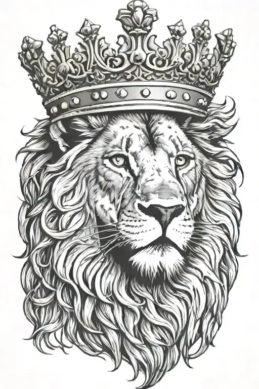 Lion Wearing A Crown