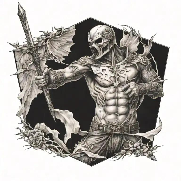 Fallen Angle With Spear Through It