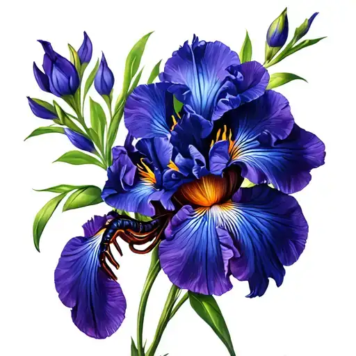 Iris Flowers And Scorpio Locked In Battle