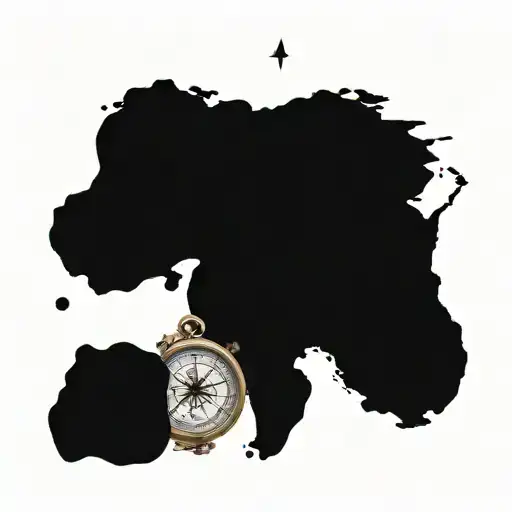 Compass With Jasmine Flower And Baby Footprint Baby