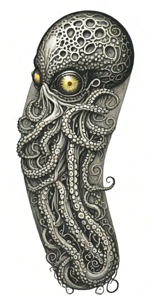 Octopus Tentacles Jellyfish Morphing Into Eyeball