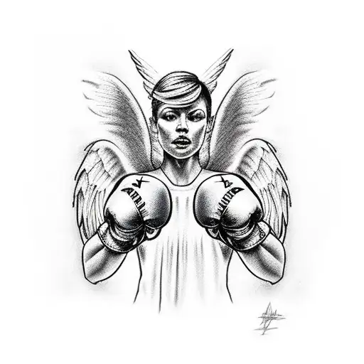 Angel With Boxing Gloves