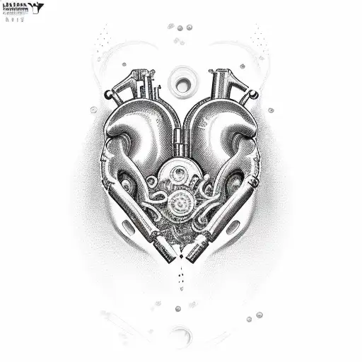 Anatomic Human Heart With Lettering