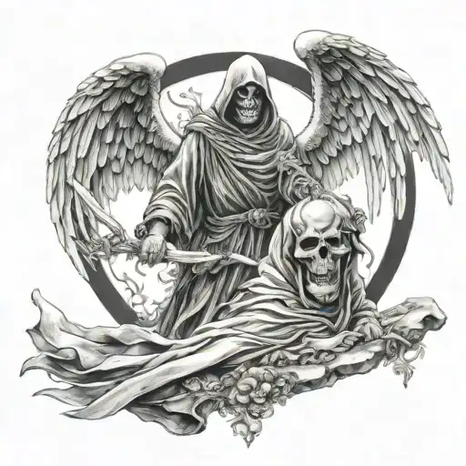Reaper And Angel Full Back