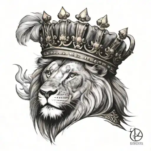 Lion Wearing A Crown That Says Leonie