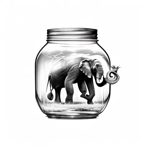 Elephant In A Mason Jar