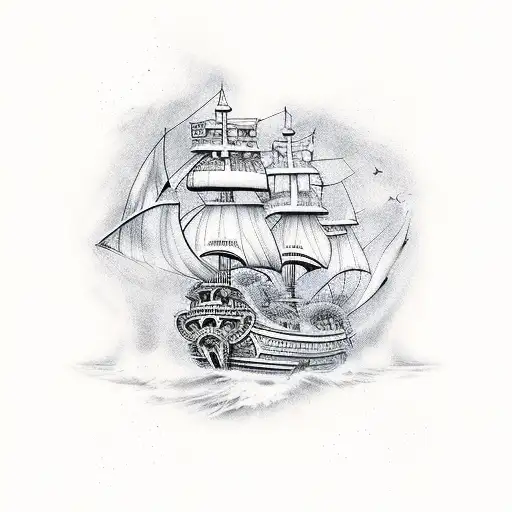 Red Pirate Ship
