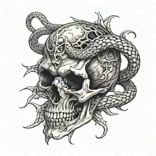 Skull And Snake