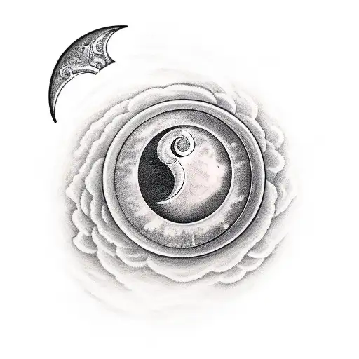 Crescent Moon And Heart