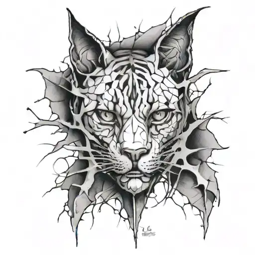 Tattoo Sketch Of Torn Skin In Black And White Minimalist Style On The Forearm