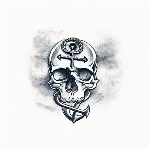Skull With Anchor
