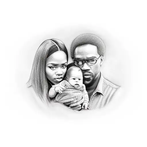 Two Black Parents Holding Baby Girl