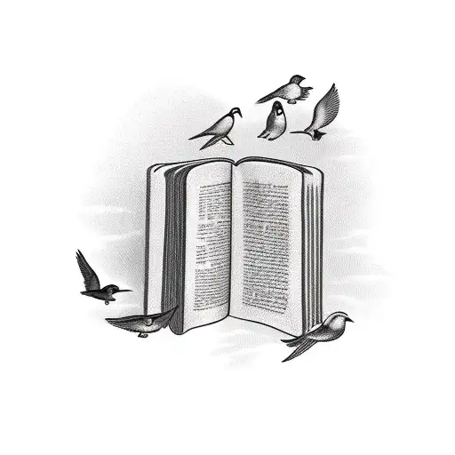 A Vintage Camera Capturing A Scene Of A Book Floating In Mid-air With Birds Flying Out Of Its Pages