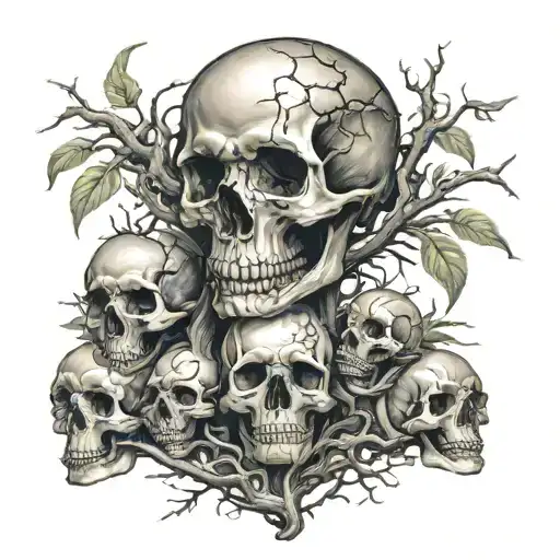 Poison Tree With Skulls Surrounded