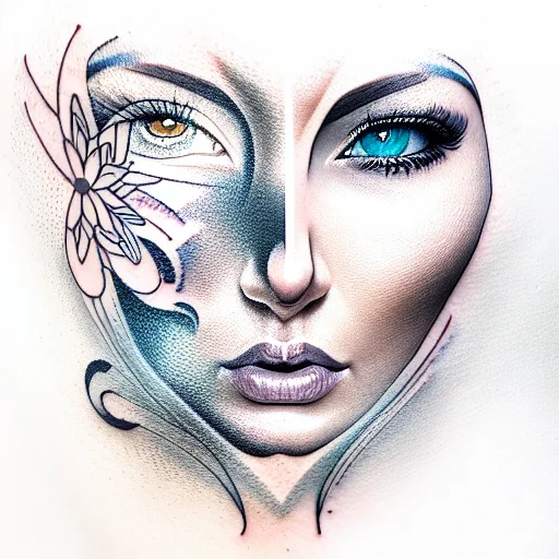 Woman Face With Space Fusion