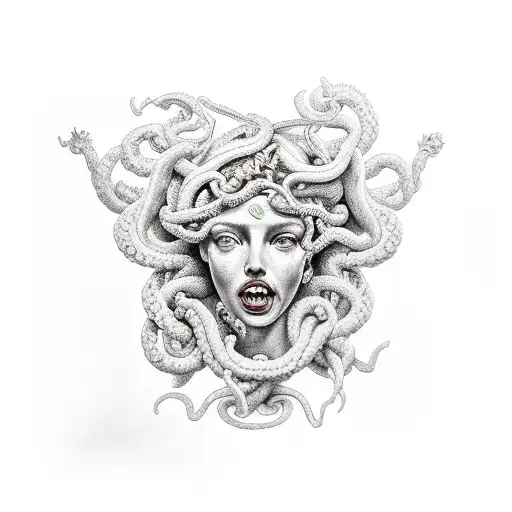 Justitia With Medusa Head