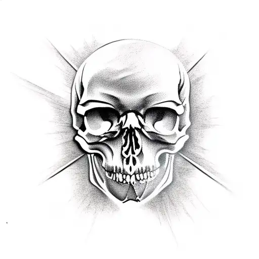 Real Skull With Horror Eyes