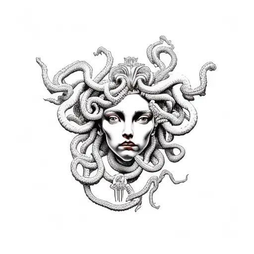 Justitia With Medusa Head