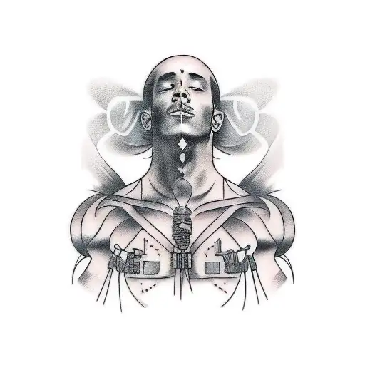 Male Tattoo In Support Of A Girl Fighting Breast Cancer