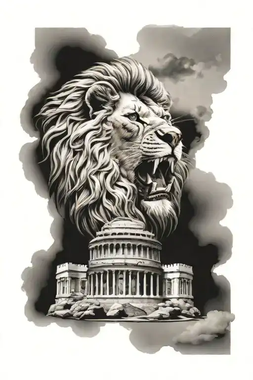 Lion With Roman Coliseum