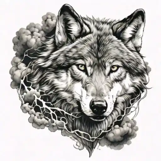 Wolf In Storm Cloud
