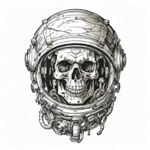 Skeleton Astronaut Face