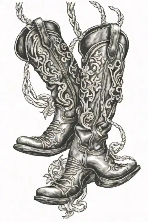 Cowboy Boots Hanging