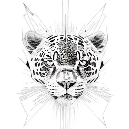 Abstract Sketch Of A Black Jaguar In Motion